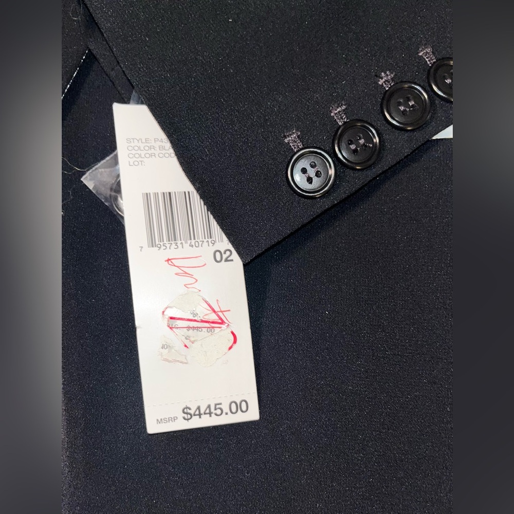 DKNY Black Blazer Tuxedo Style Sz 2 NWT! - Picture 6 of 10